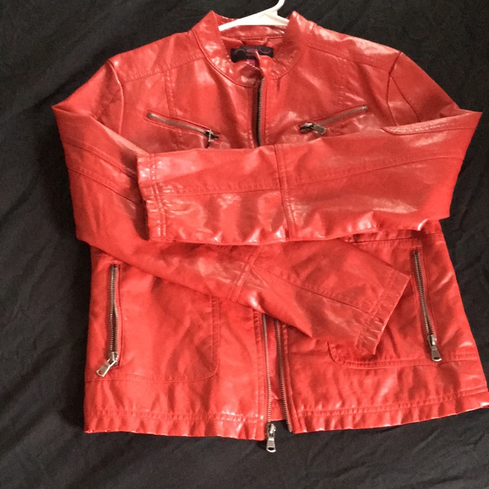 Neu look Red faux leather Jacket. Very nice condition.